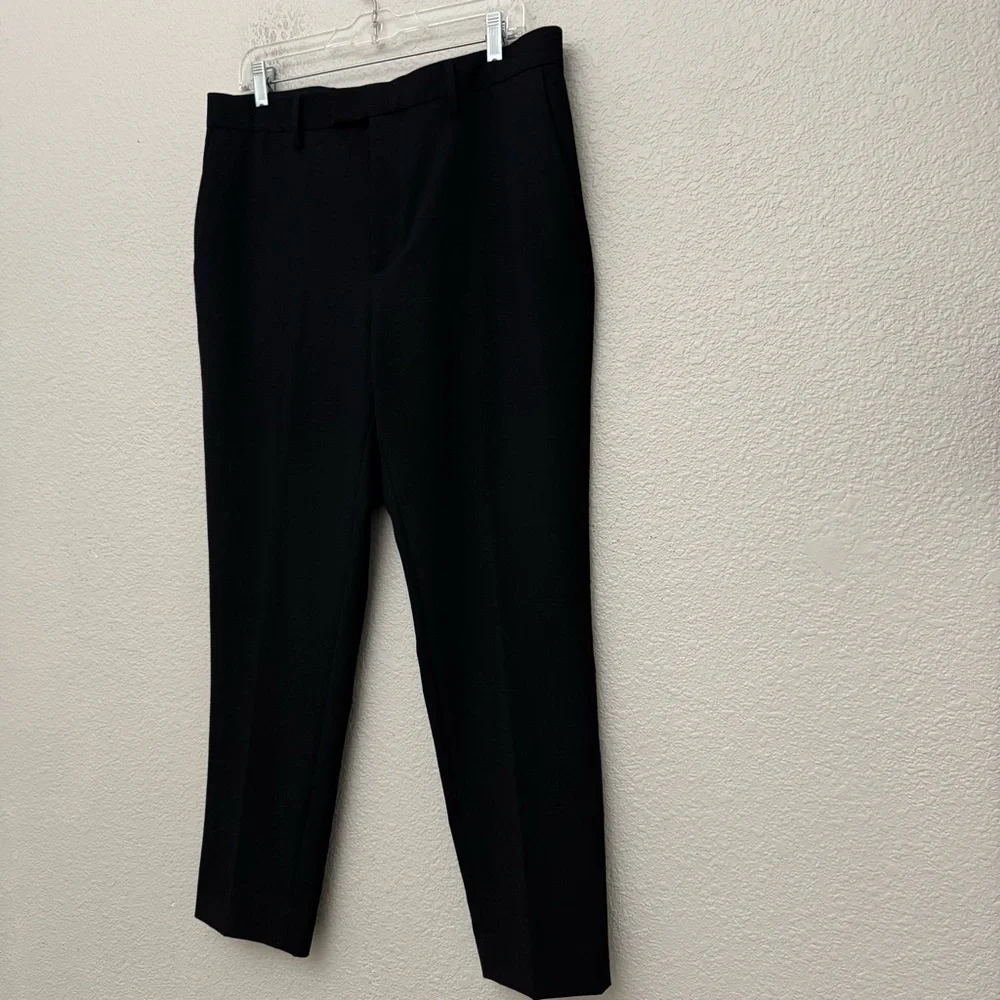 Banana Republic Modern Classic‎ Plain Weave Suit Trouser Pants Black Size 33x30